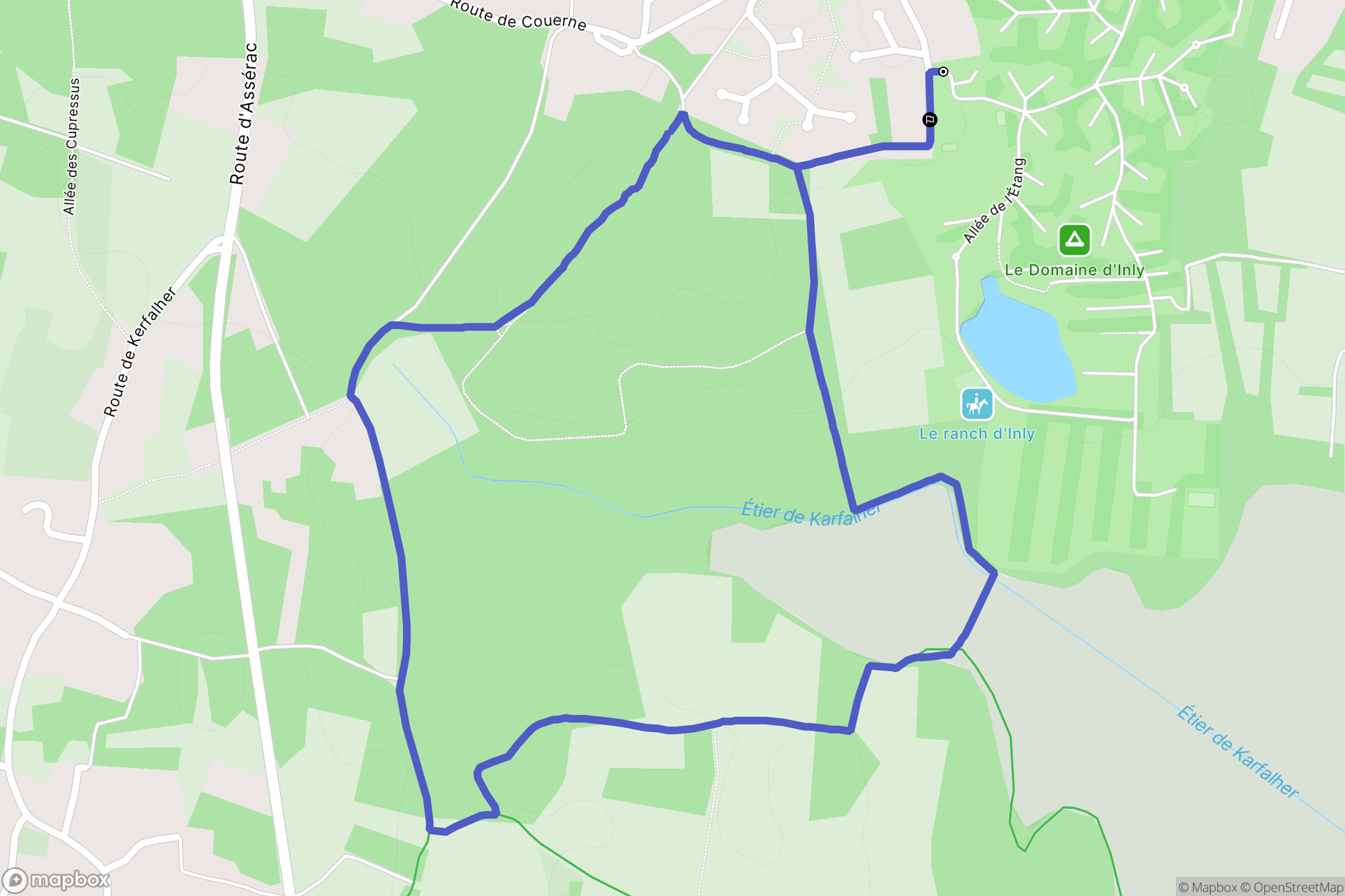 Pénestin : carte du parcours de randonnée - France
