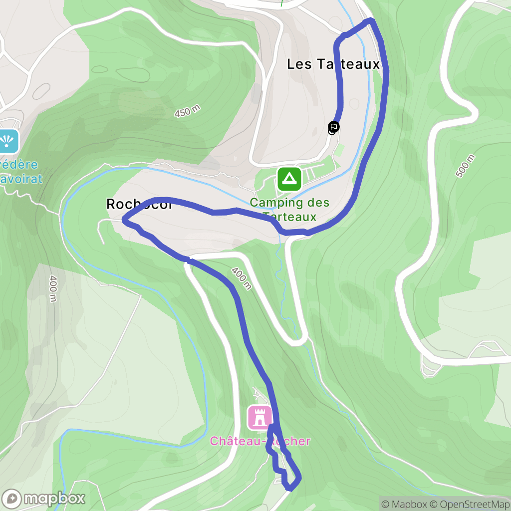 Menat : carte du parcours de randonnée - France
