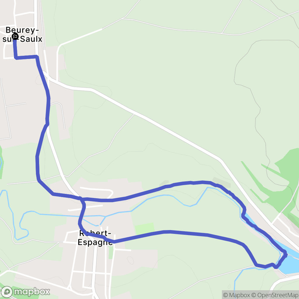 Beurey-sur-Saulx : carte du parcours de randonnée - France