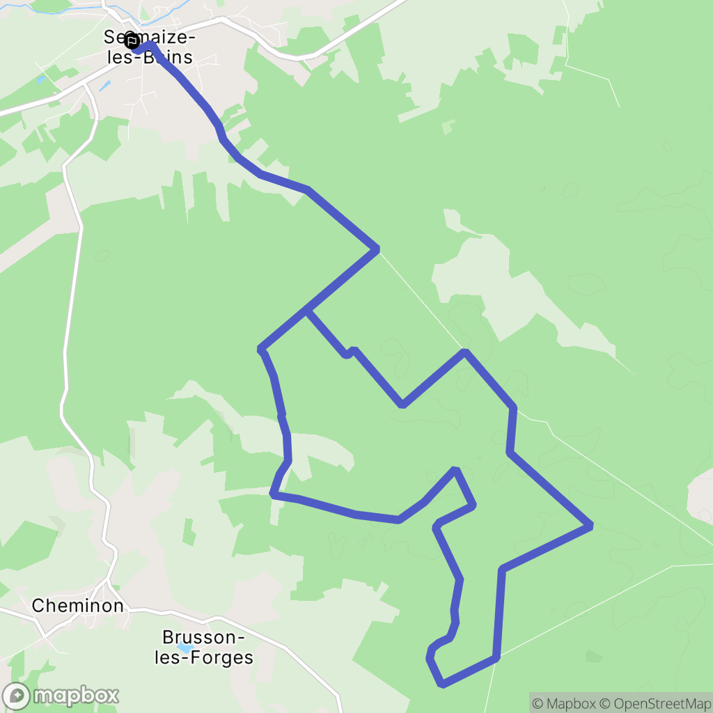 Sermaize-les-Bains : carte du parcours de randonnée - France