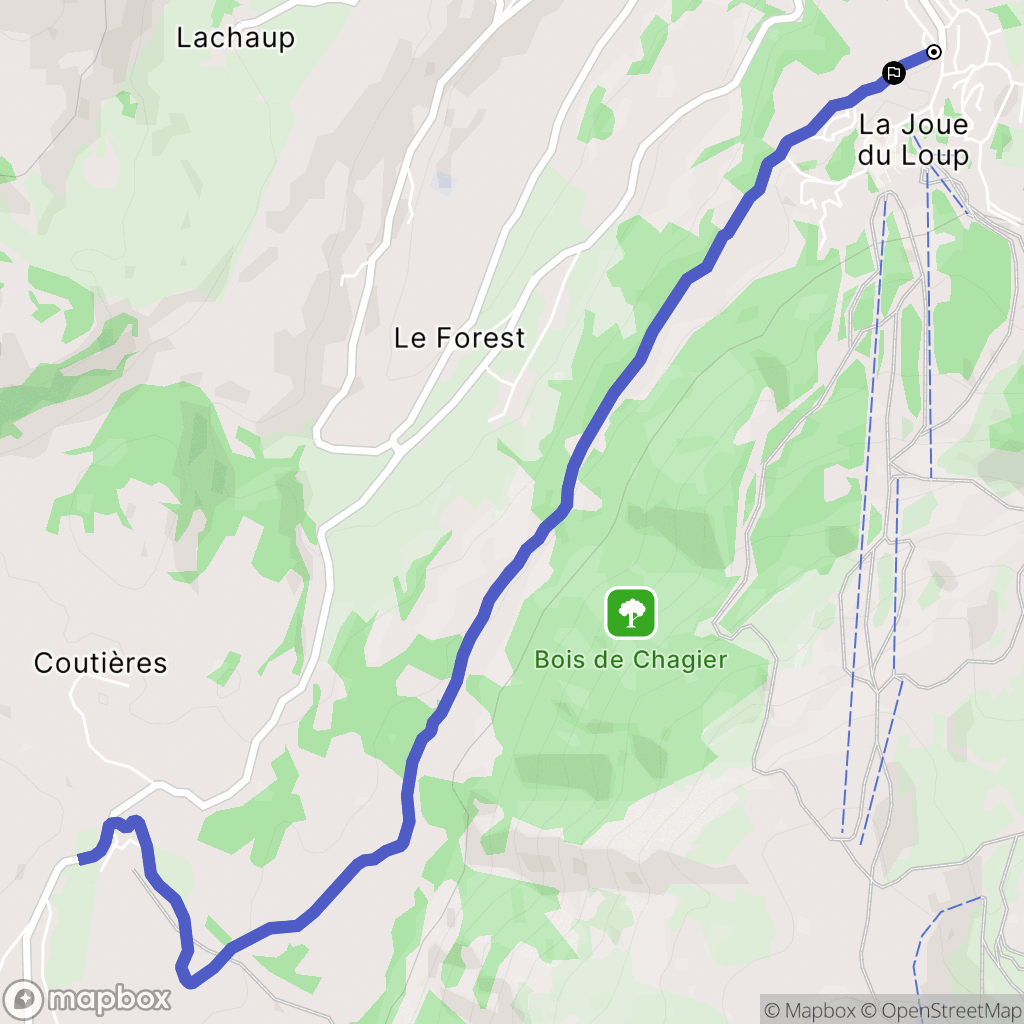 Le Dévoluy : carte du parcours de randonnée - France