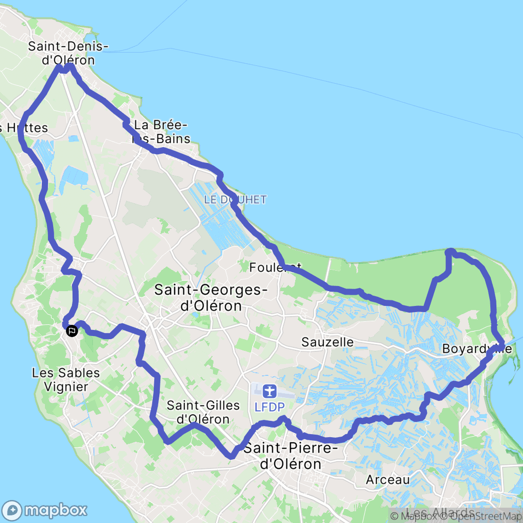 Saint-Georges-d'Oléron : carte du parcours de randonnée - France