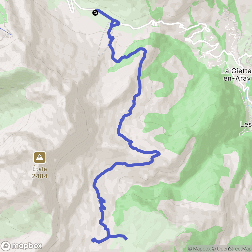 La Clusaz : carte du parcours de randonnée - France