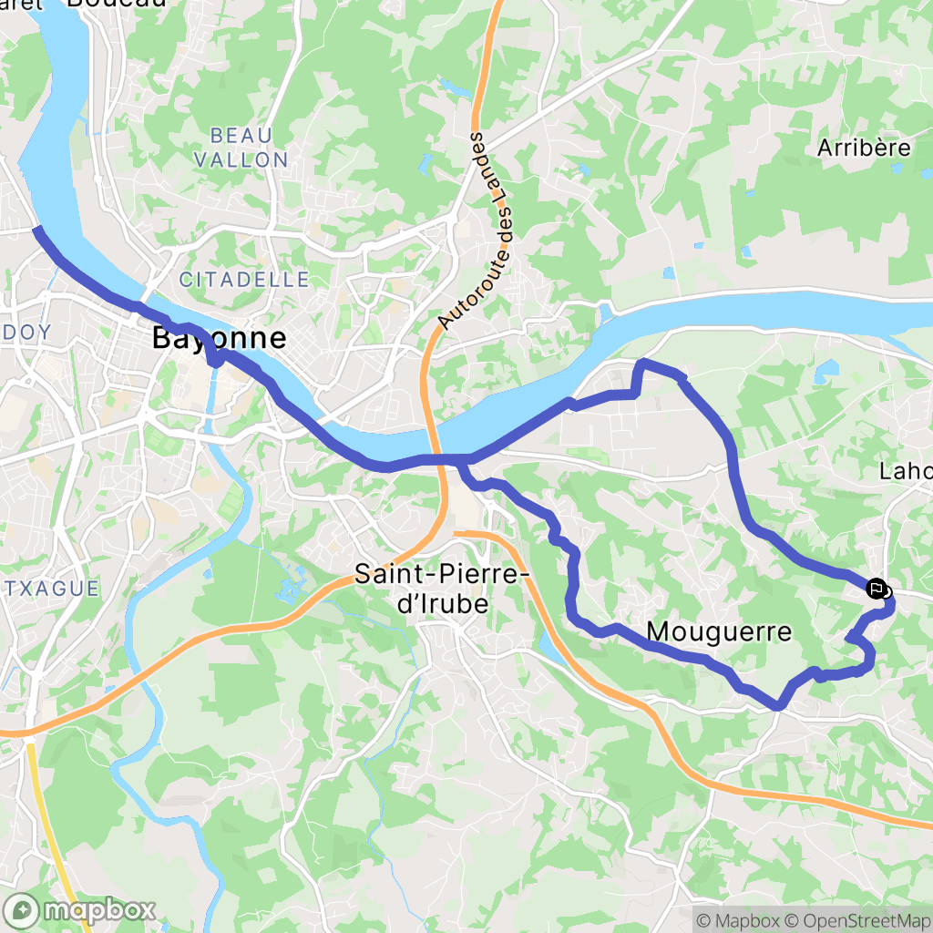 Lahonce : carte du parcours de randonnée - France