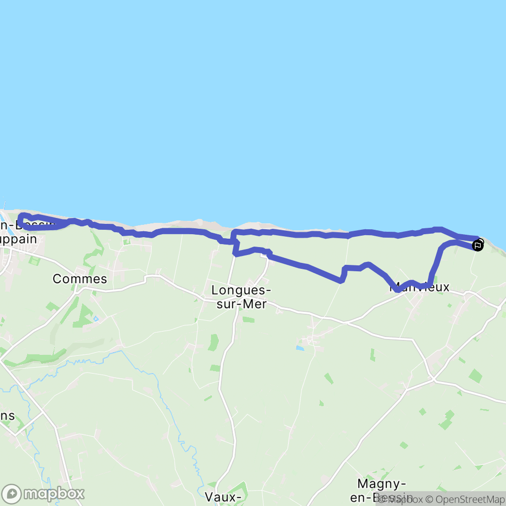 Tracy-sur-Mer : carte du parcours de randonnée - France