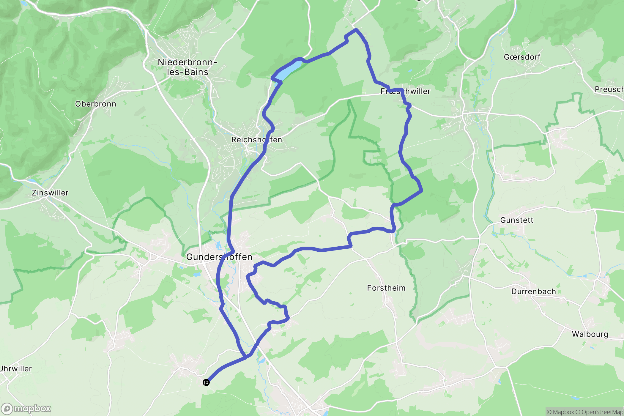 Mietesheim : carte du parcours de randonnée - France
