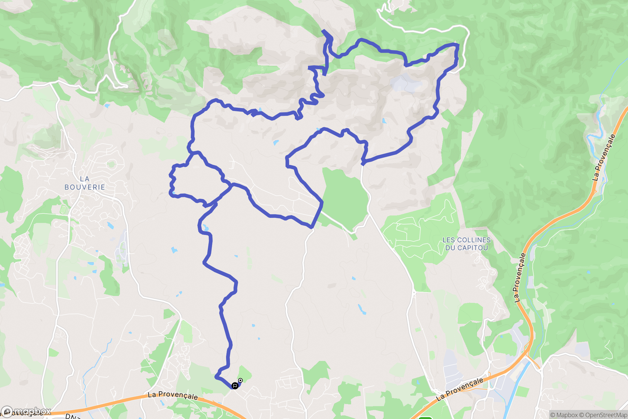 Puget-sur-Argens : carte du parcours de randonnée - France