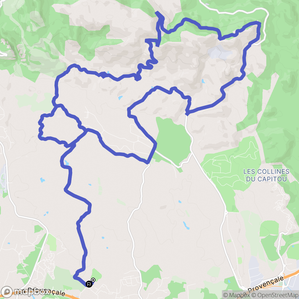 Puget-sur-Argens : carte du parcours de randonnée - France