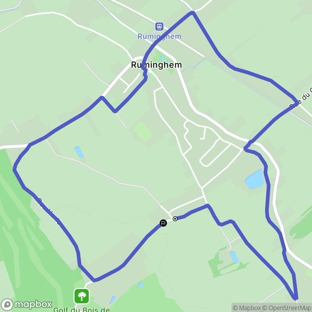 Ruminghem : carte du parcours de randonnée - France