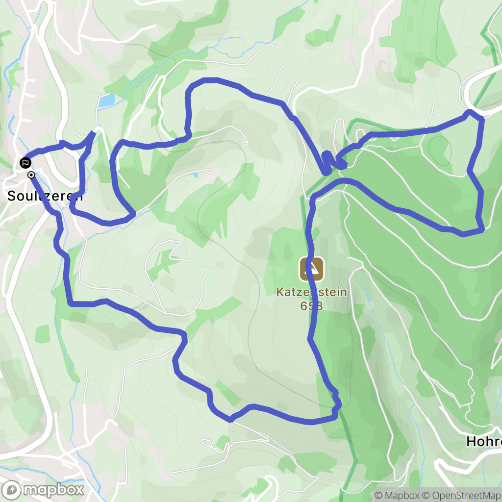 Soultzeren : carte du parcours de randonnée - France
