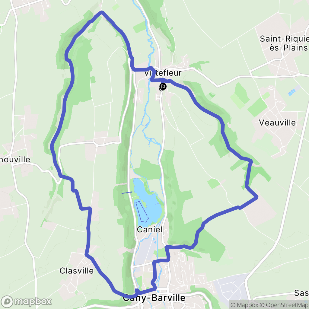 Vittefleur : carte du parcours de randonnée - France