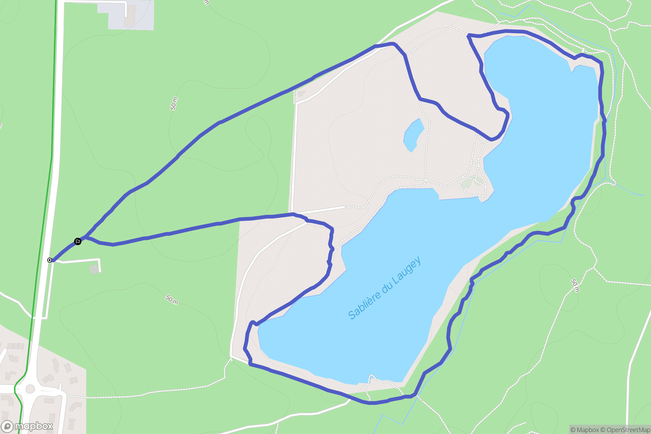 Saint-Jean-d'Illac : carte du parcours de randonnée - France