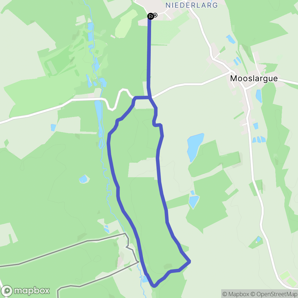Mooslargue : carte du parcours de randonnée - France