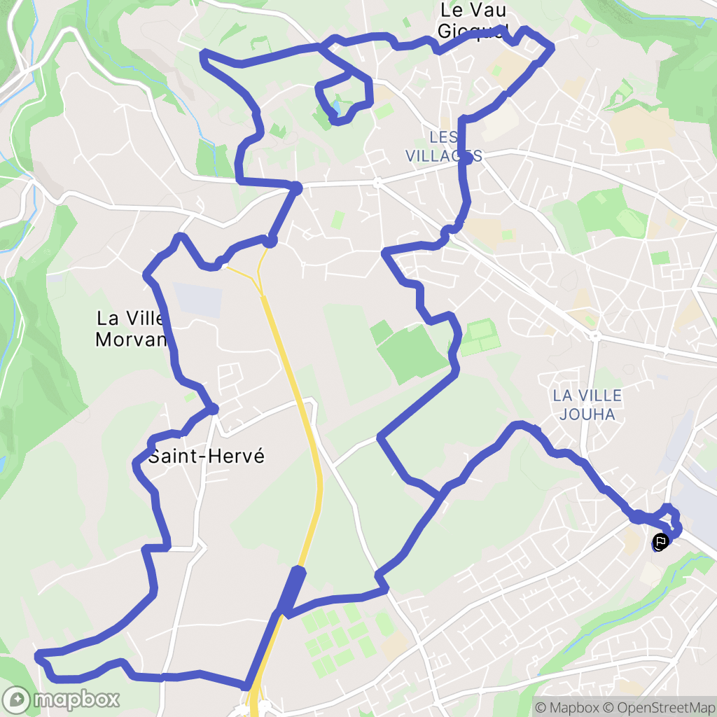 Ploufragan : carte du parcours de randonnée - France