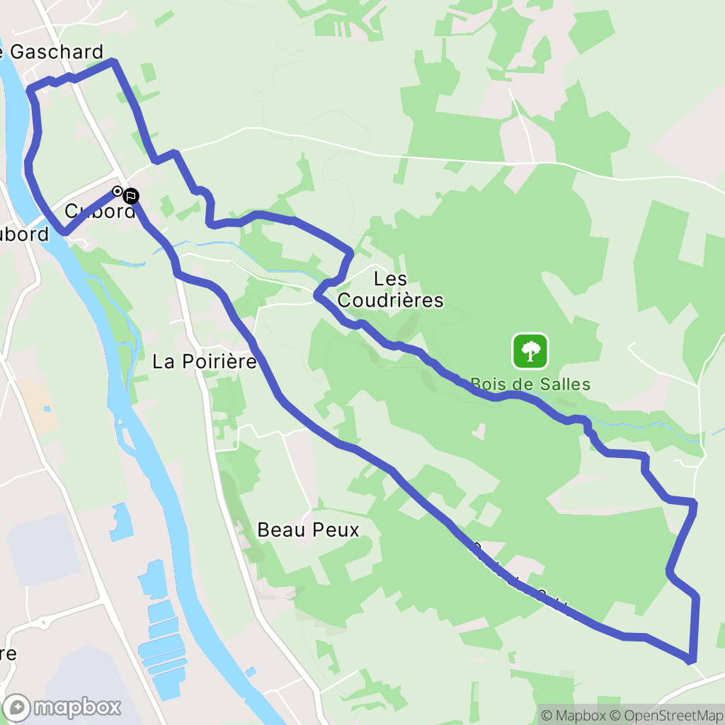 Valdivienne : carte du parcours de randonnée - France