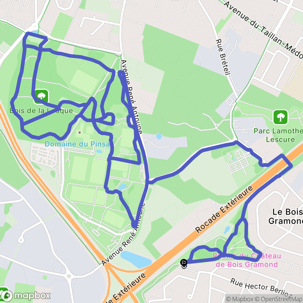 Eysines : carte du parcours de randonnée - France