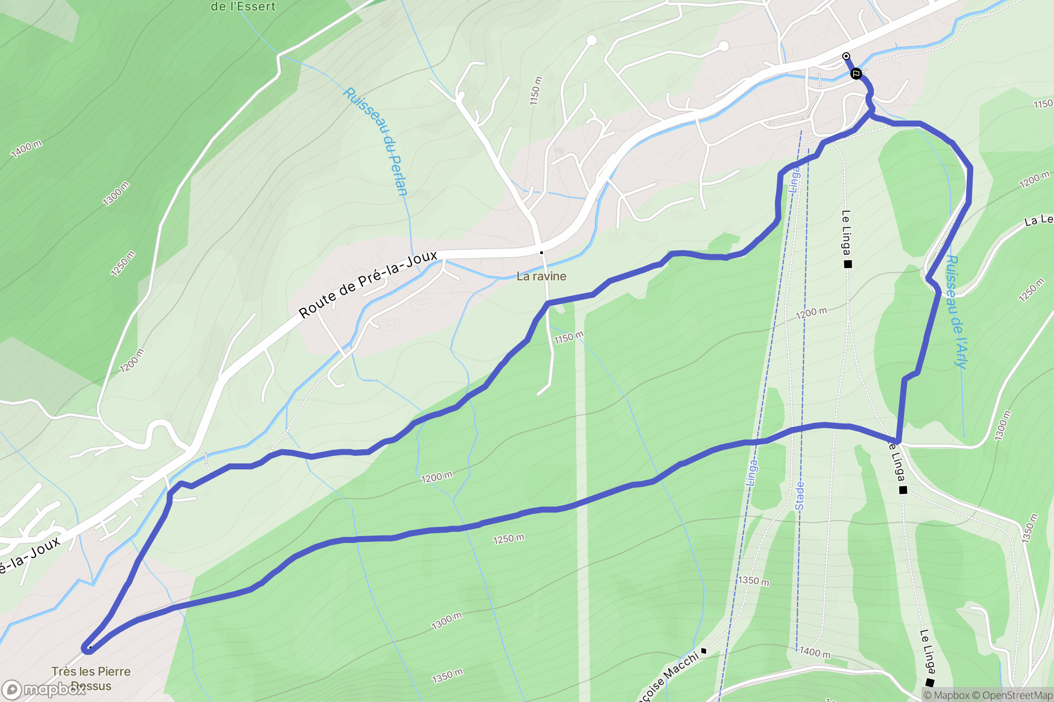 Châtel : carte du parcours de randonnée - France