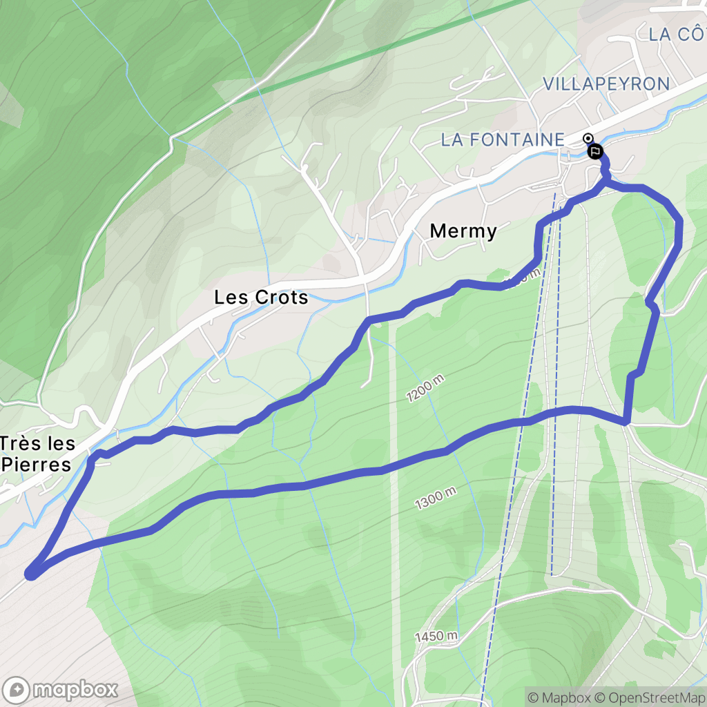 Châtel : carte du parcours de randonnée - France
