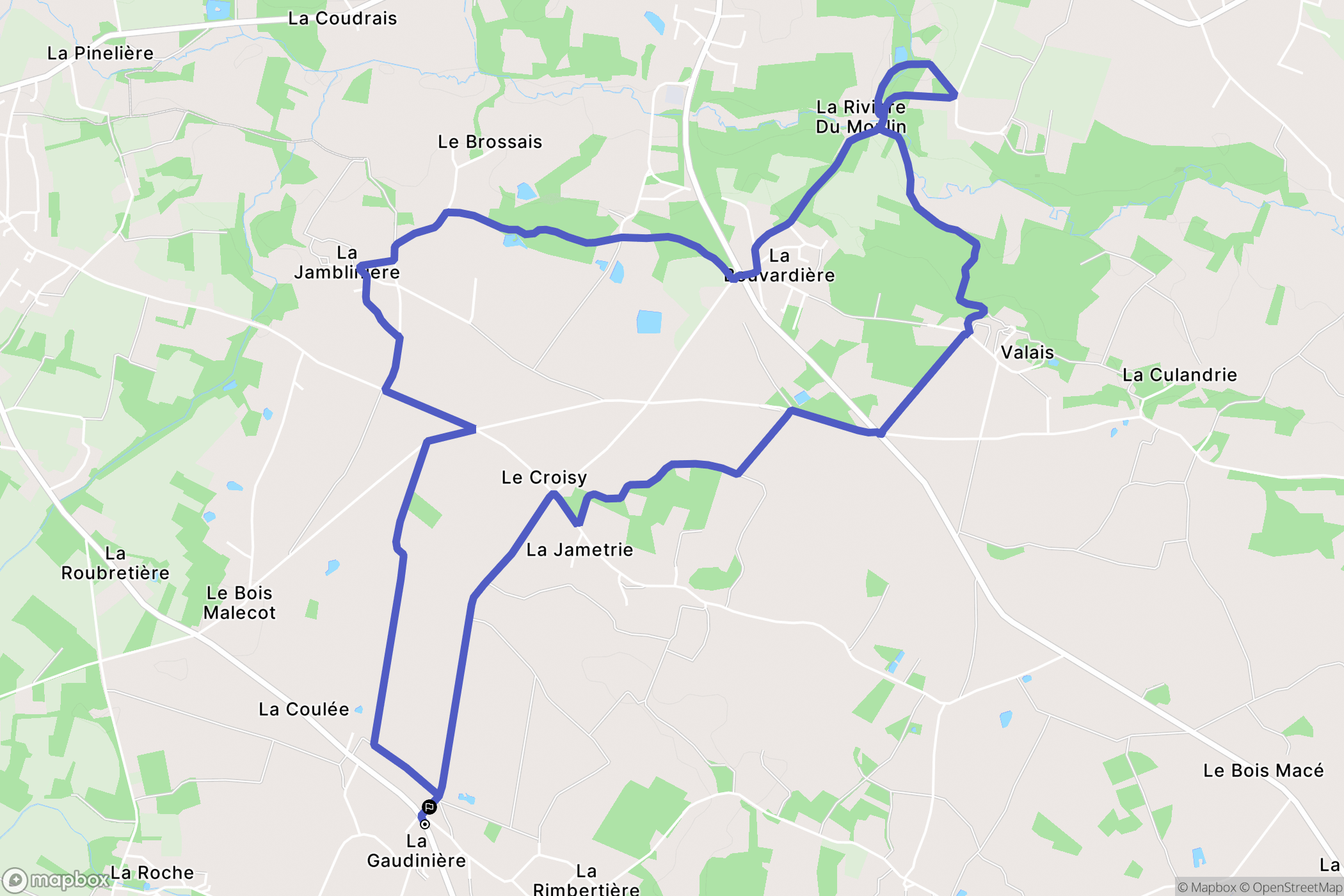 Vigneux-de-Bretagne : carte du parcours de randonnée - France