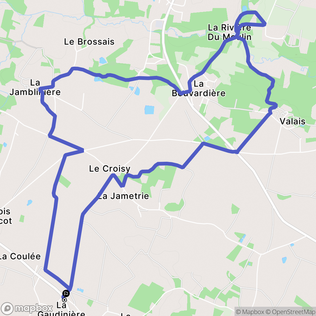Vigneux-de-Bretagne : carte du parcours de randonnée - France