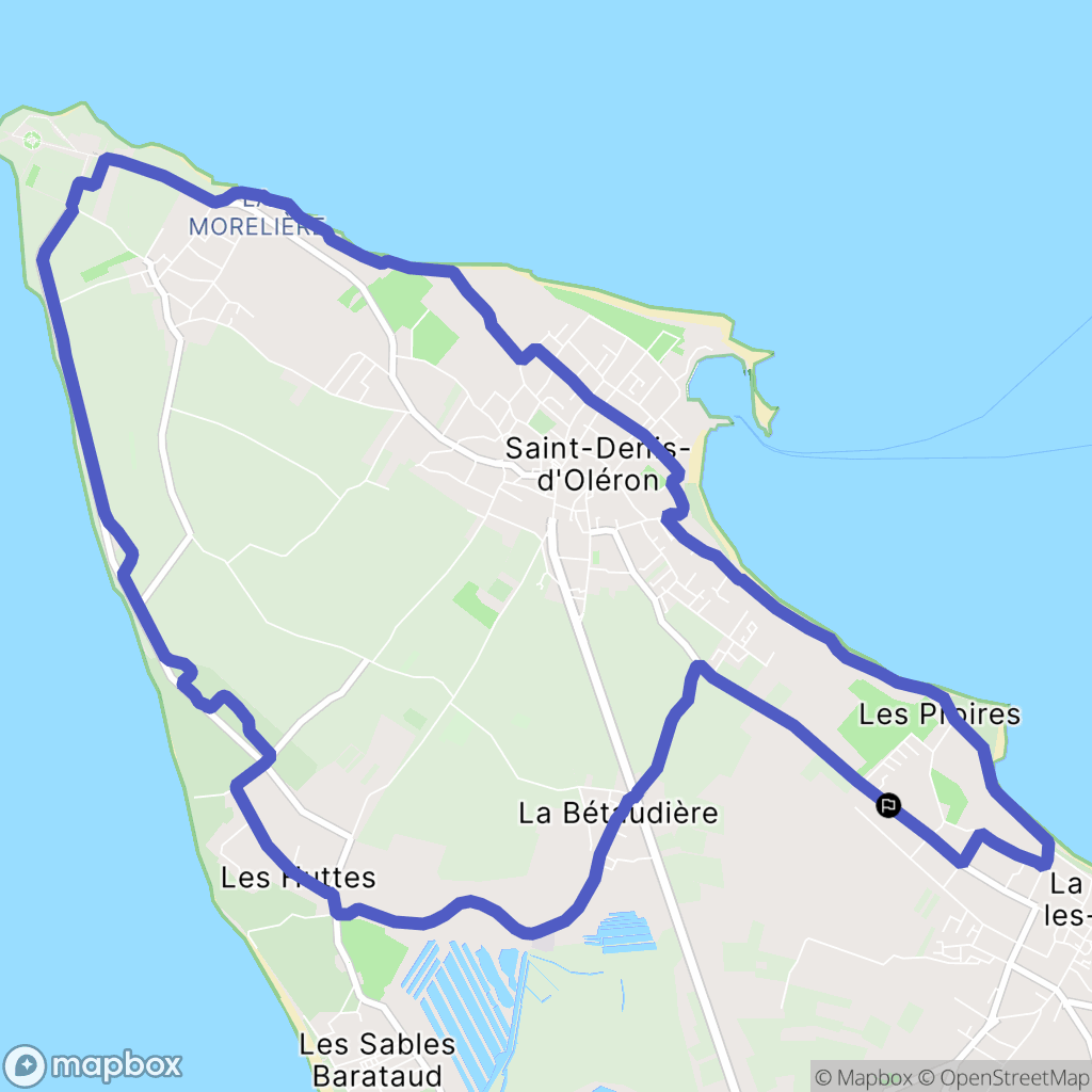 La Brée-les-Bains : carte du parcours de randonnée - France