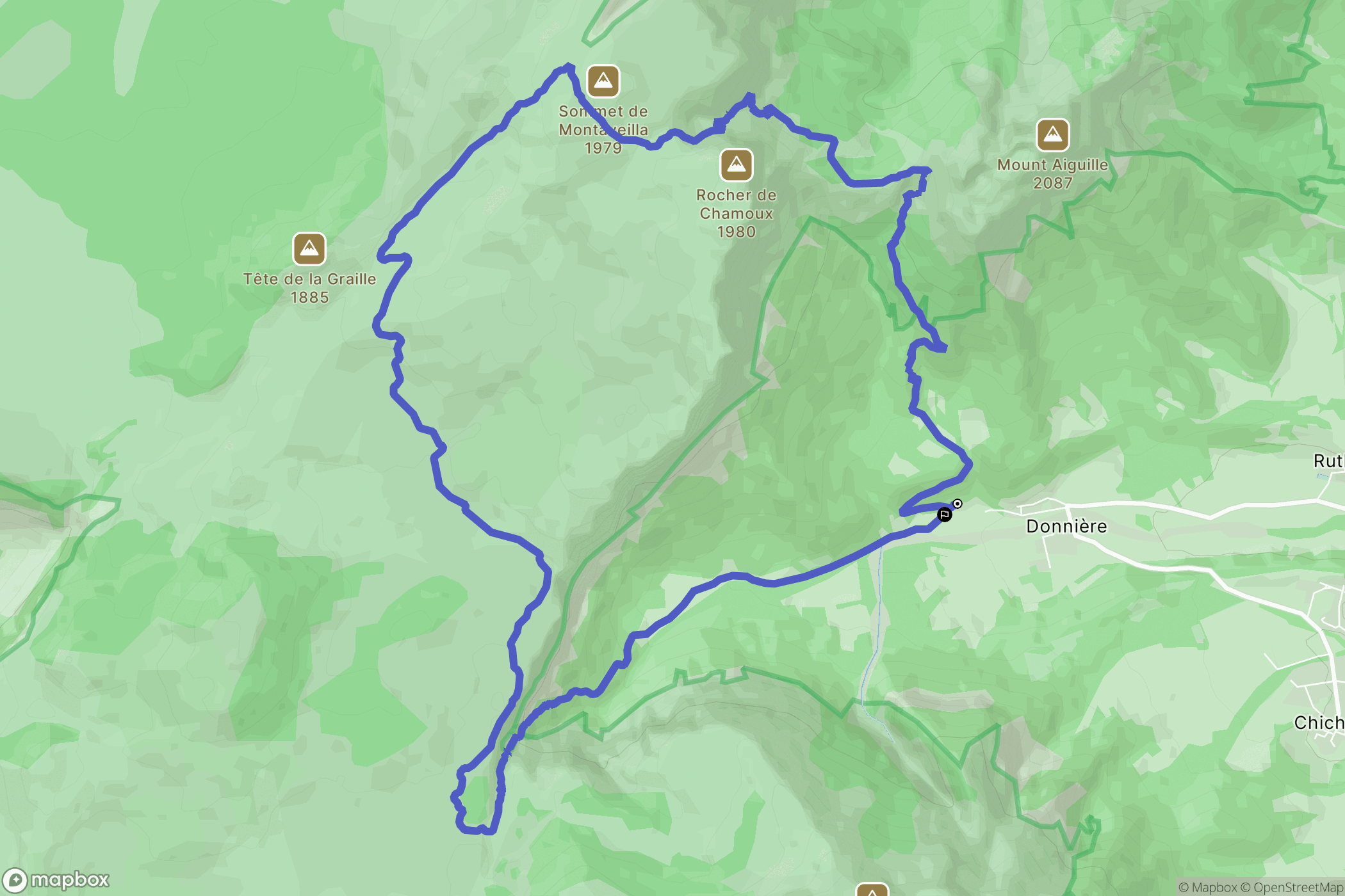 Chichilianne : carte du parcours de randonnée - France