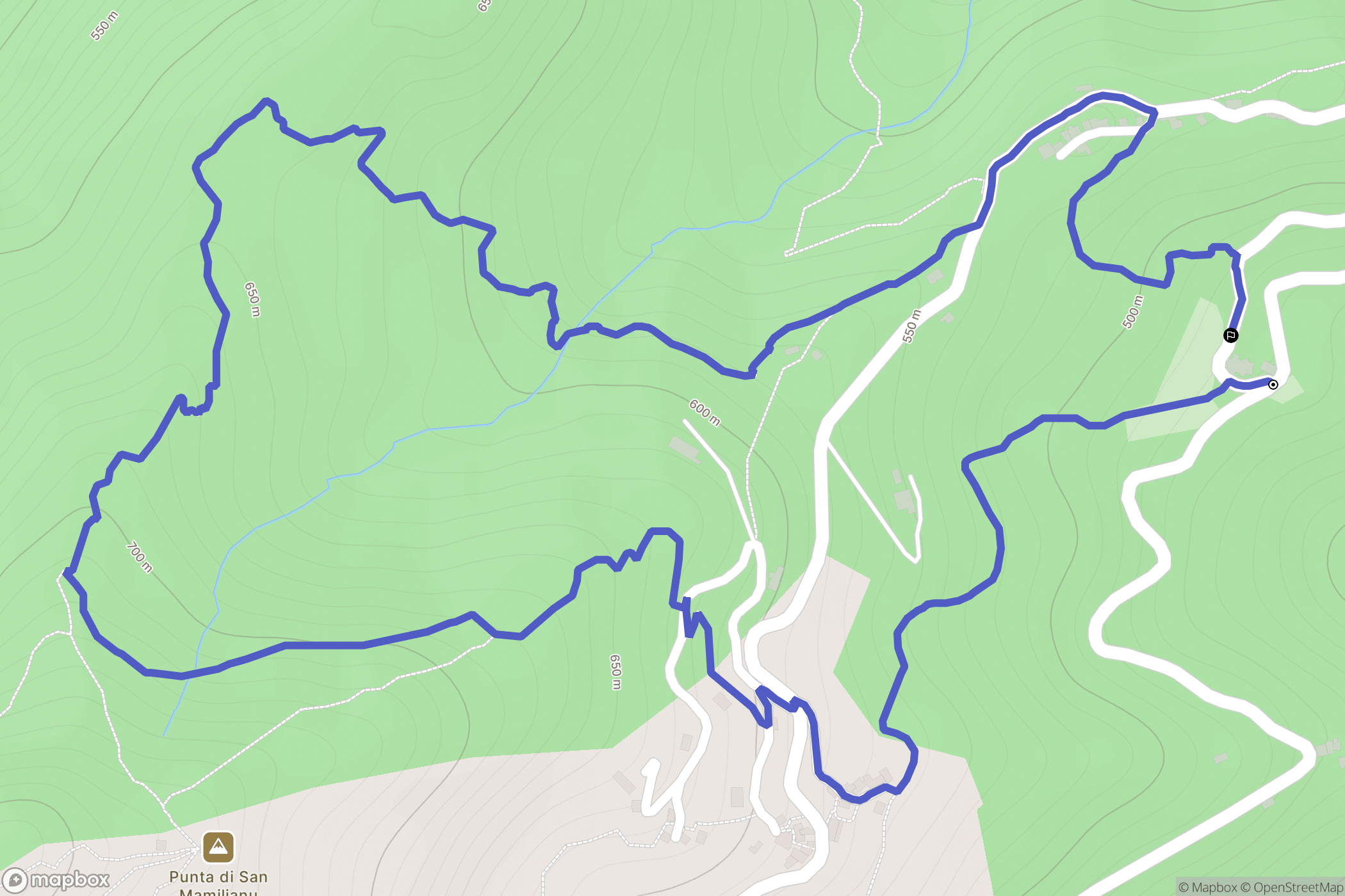 San-Giovanni-di-Moriani : carte du parcours de randonnée - France