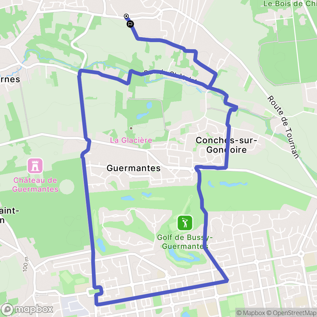 Lagny-sur-Marne : carte du parcours de randonnée - France