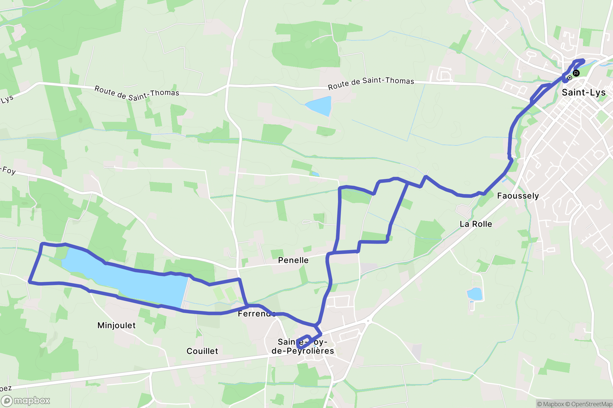 Saint-Lys : carte du parcours de randonnée - France
