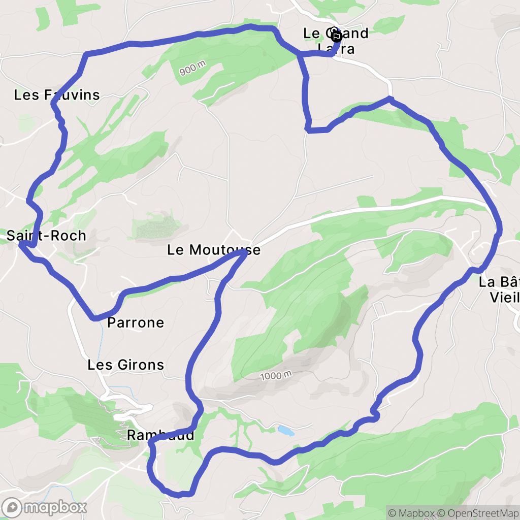 La Bâtie-Vieille : carte du parcours de randonnée - France