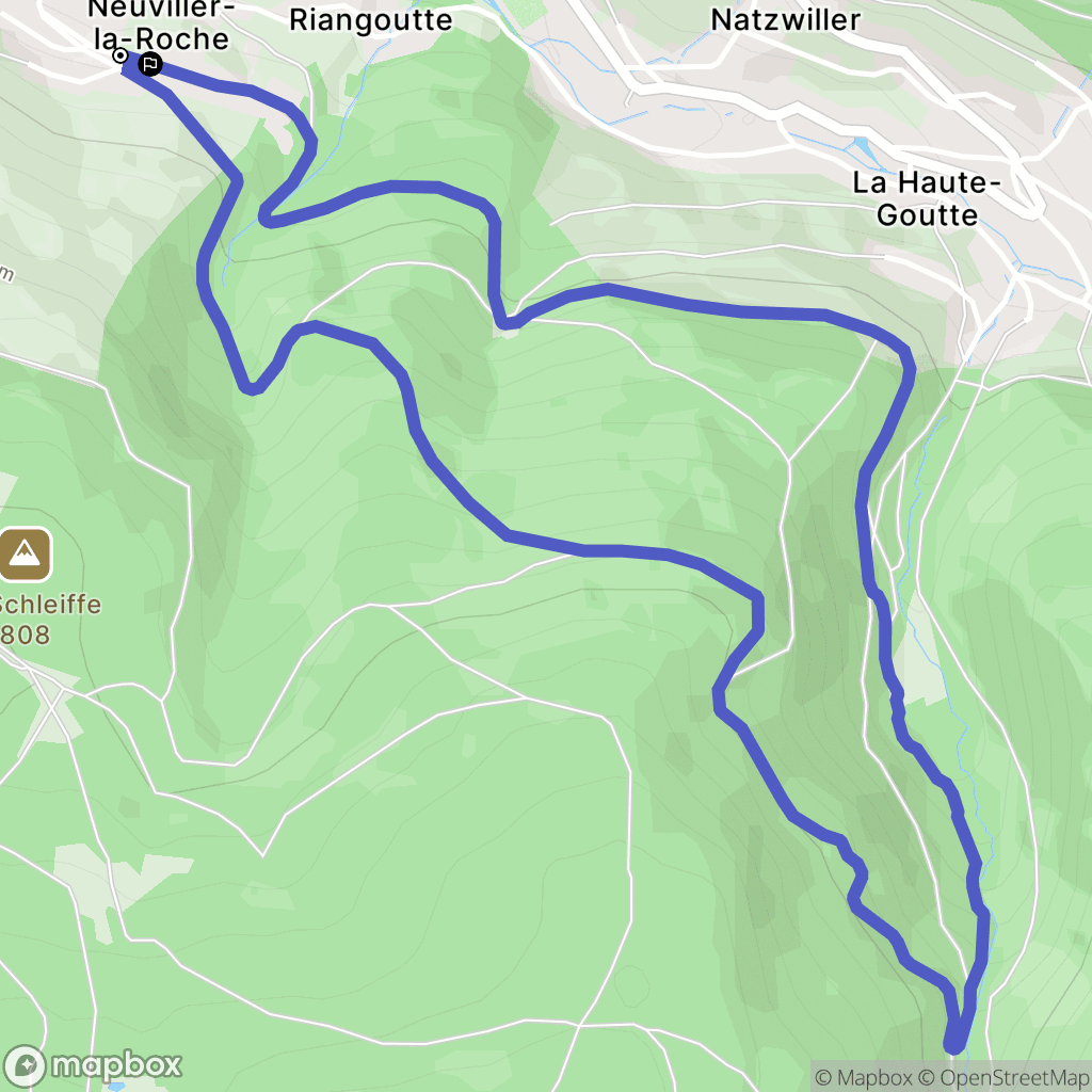 Neuviller-la-Roche : carte du parcours de randonnée - France