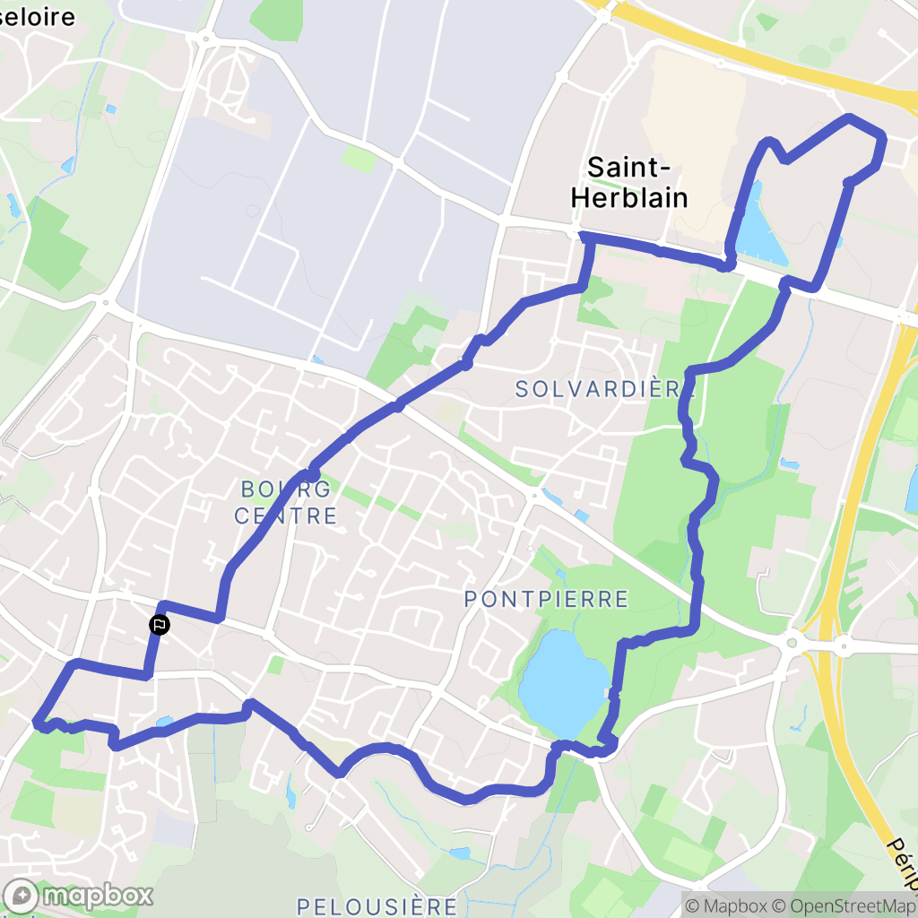 Saint-Herblain : carte du parcours de randonnée - France