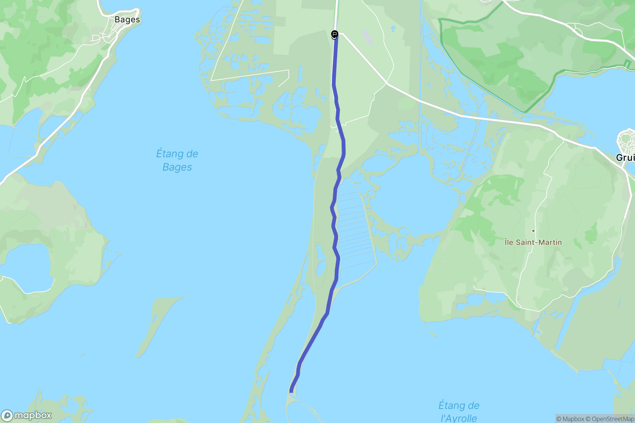 Narbonne : carte du parcours de randonnée - France