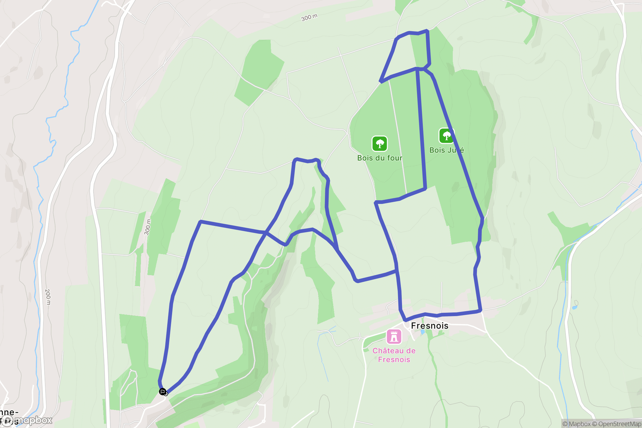 Montmédy : carte du parcours de randonnée - France