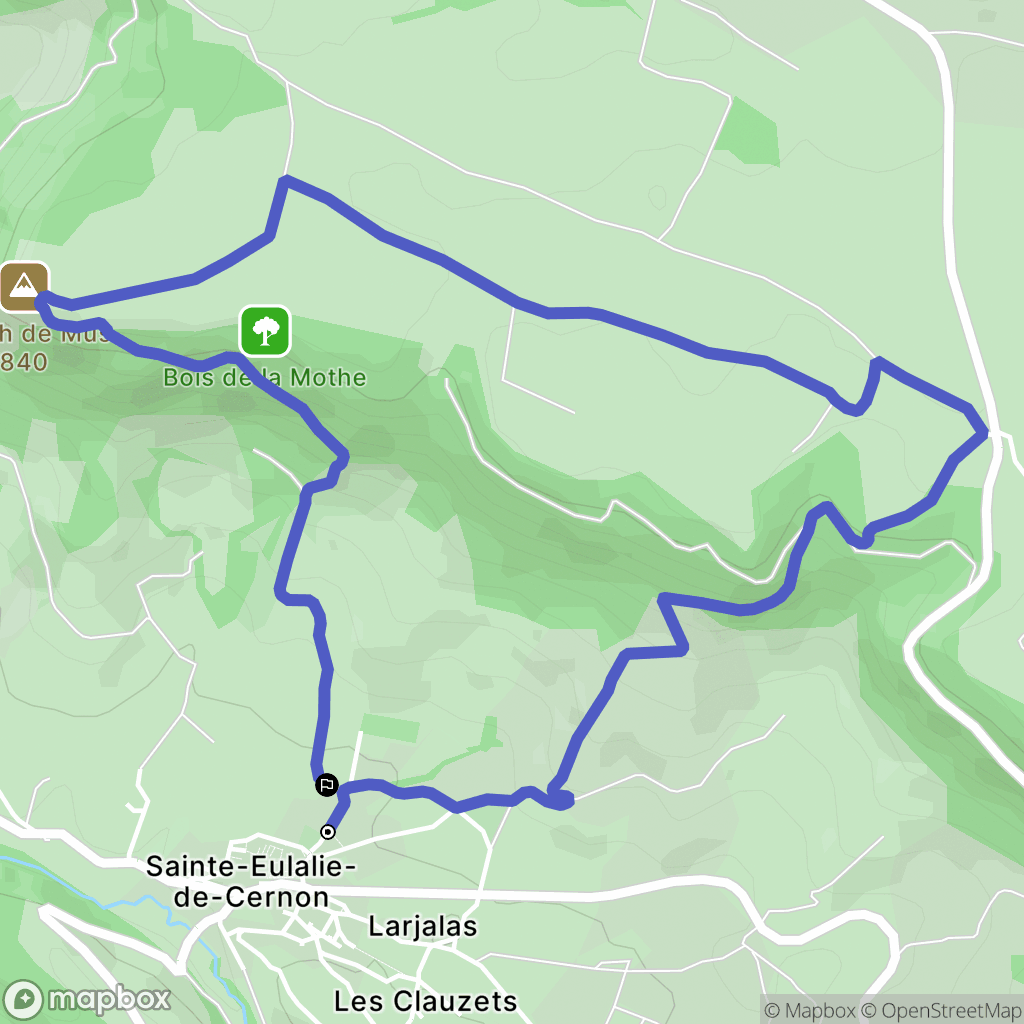 Sainte-Eulalie-de-Cernon : carte du parcours de randonnée - France