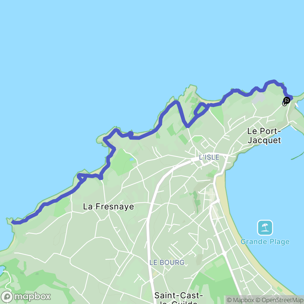 Saint-Cast-le-Guildo : carte du parcours de randonnée - France