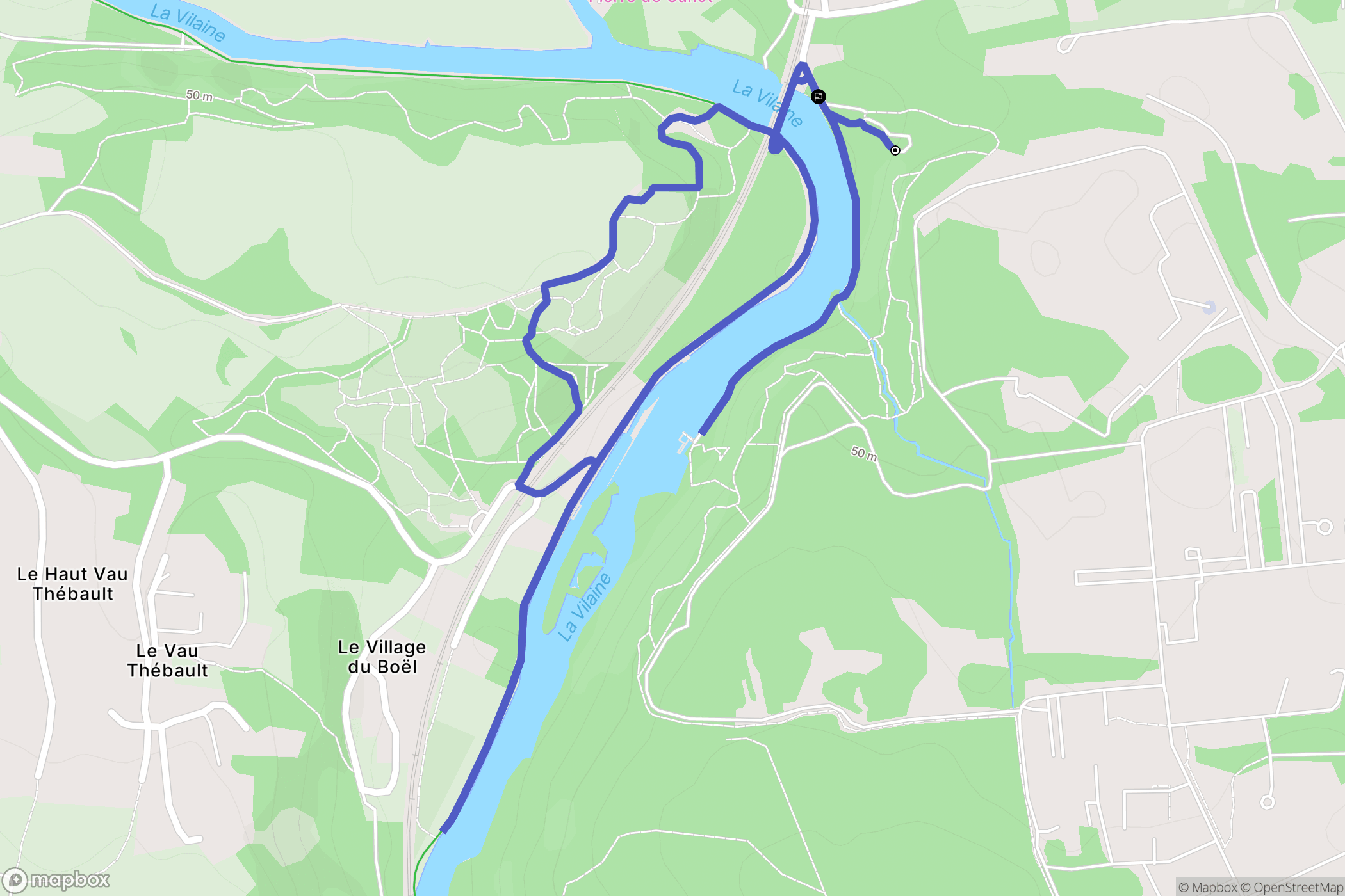 Bruz : carte du parcours de randonnée - France