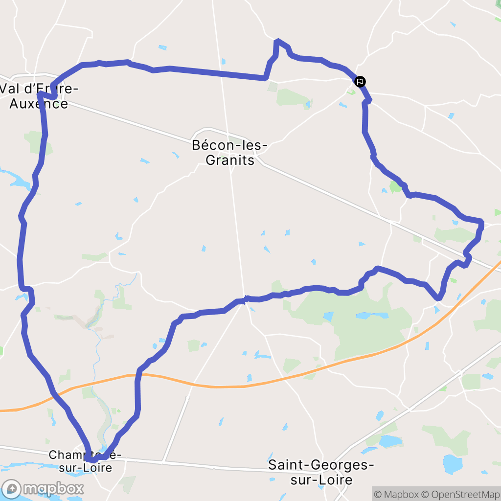 Saint-Clément-de-la-Place : carte du parcours de randonnée - France