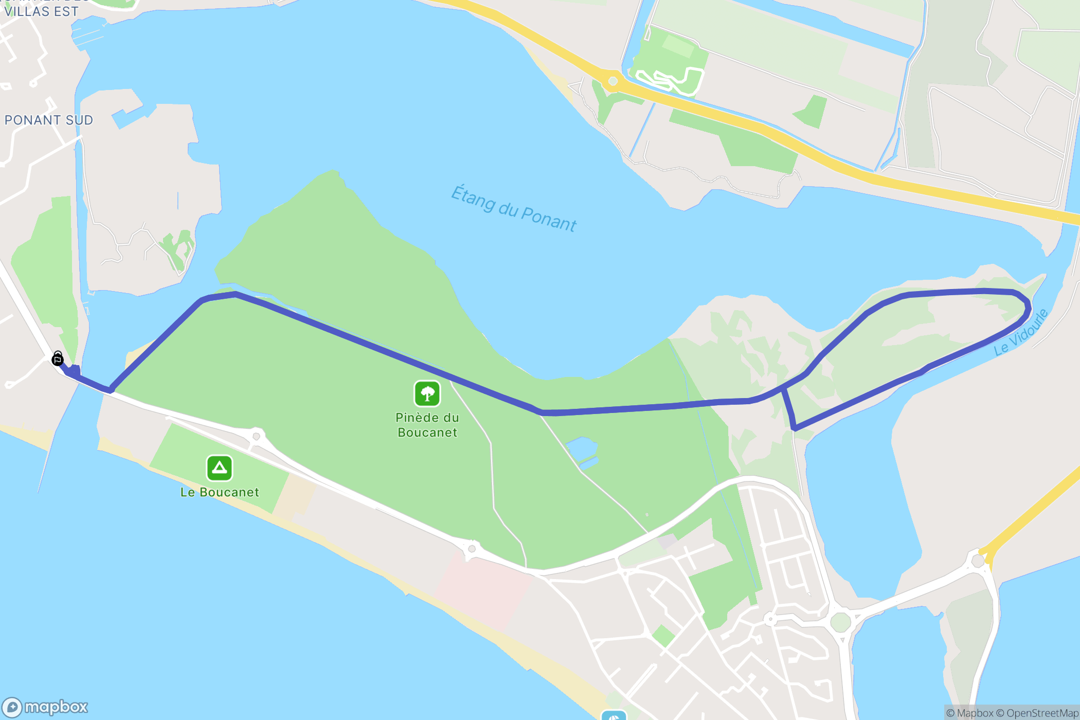La Grande-Motte : carte du parcours de randonnée - France