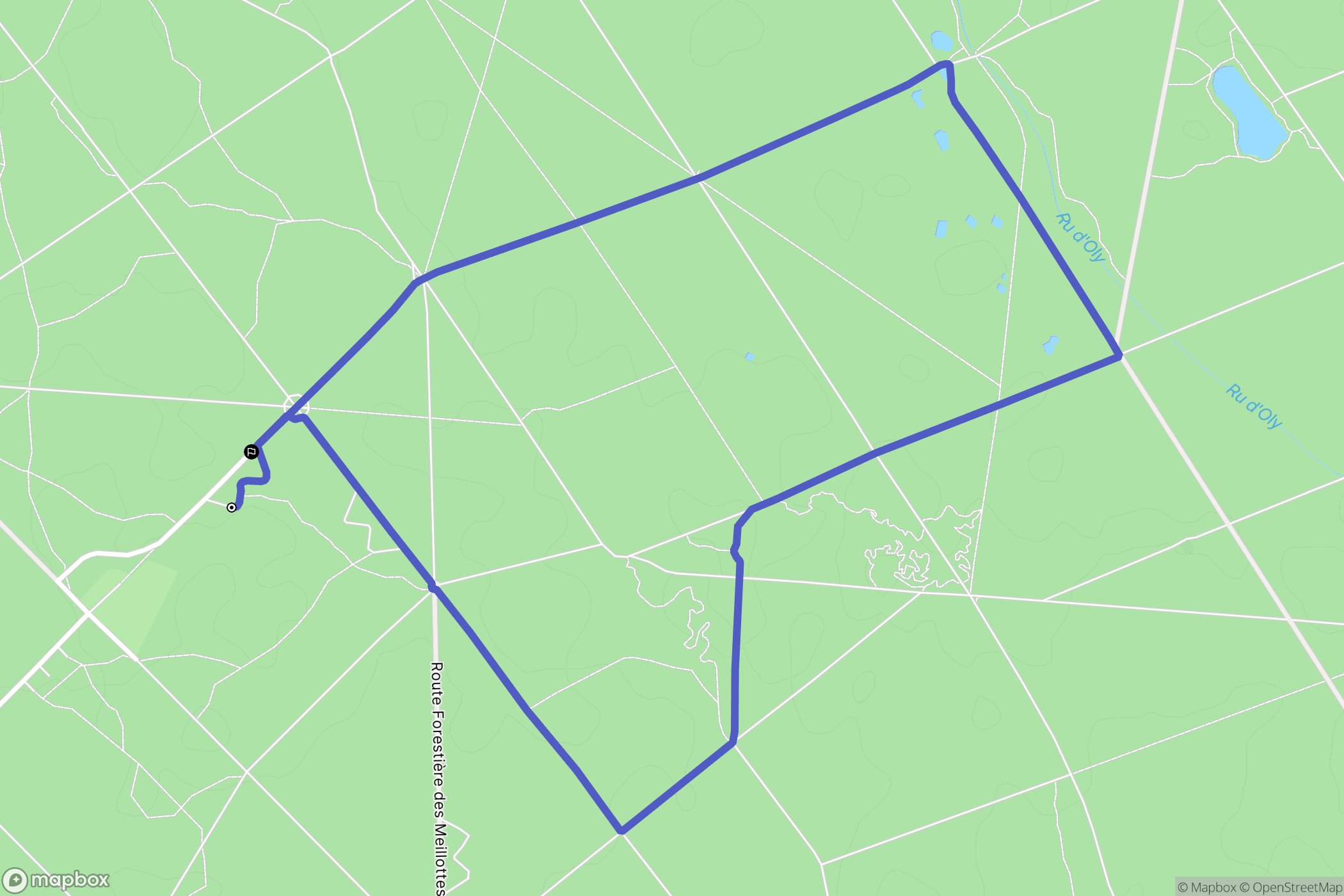 Draveil : carte du parcours de randonnée - France