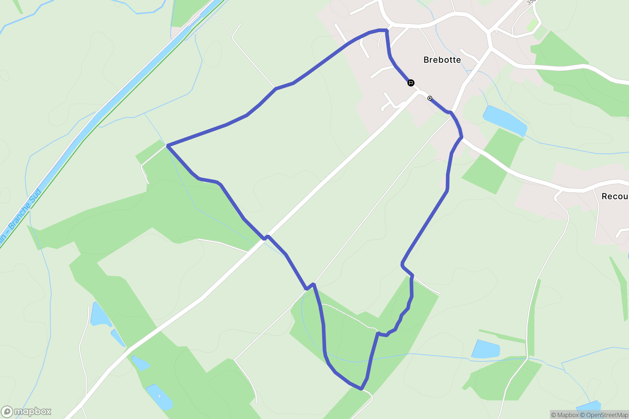 Brebotte : carte du parcours de randonnée - France