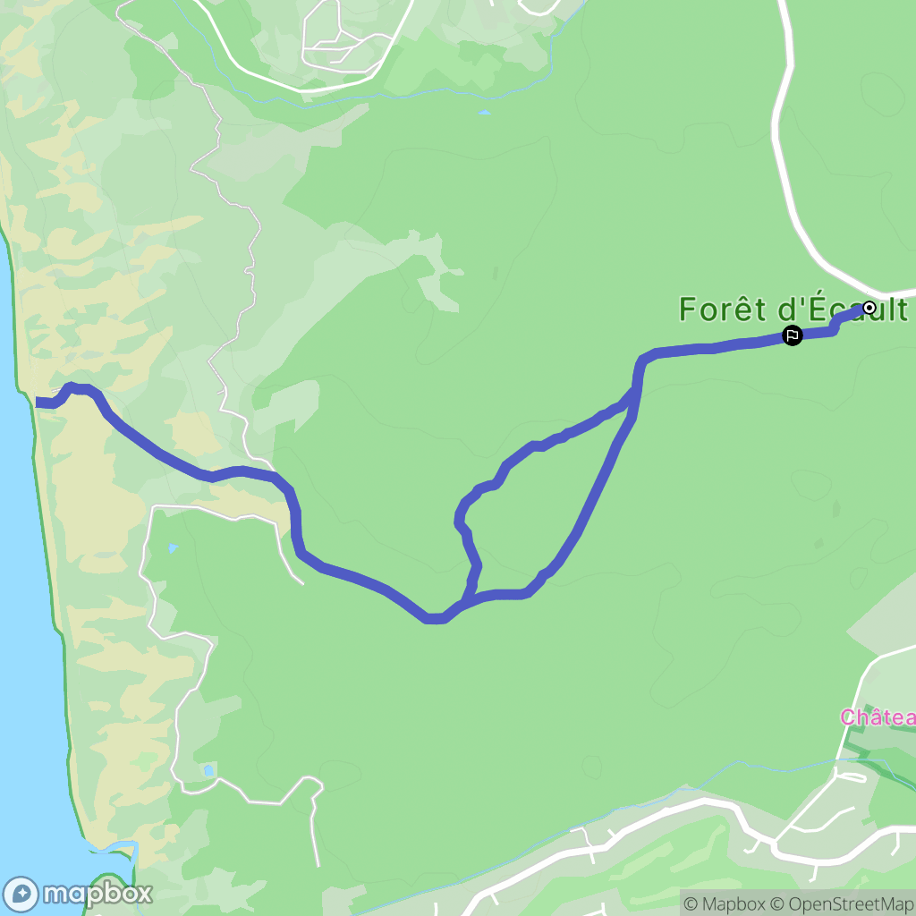 Saint-Étienne-au-Mont : carte du parcours de randonnée - France