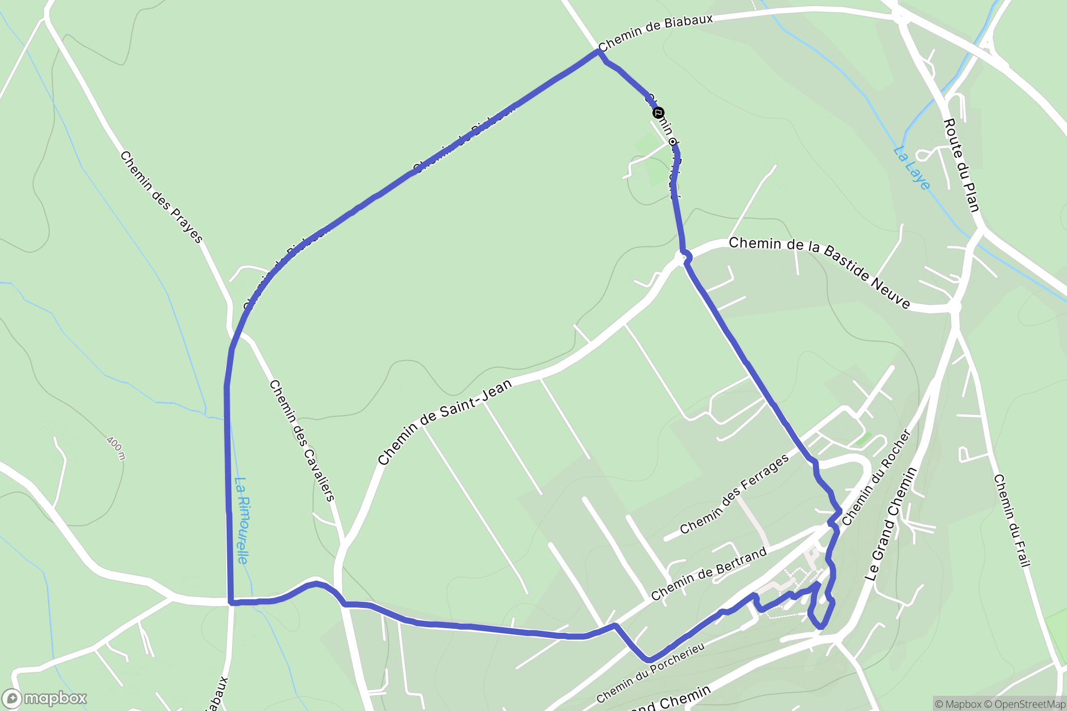 Dauphin : carte du parcours de randonnée - France