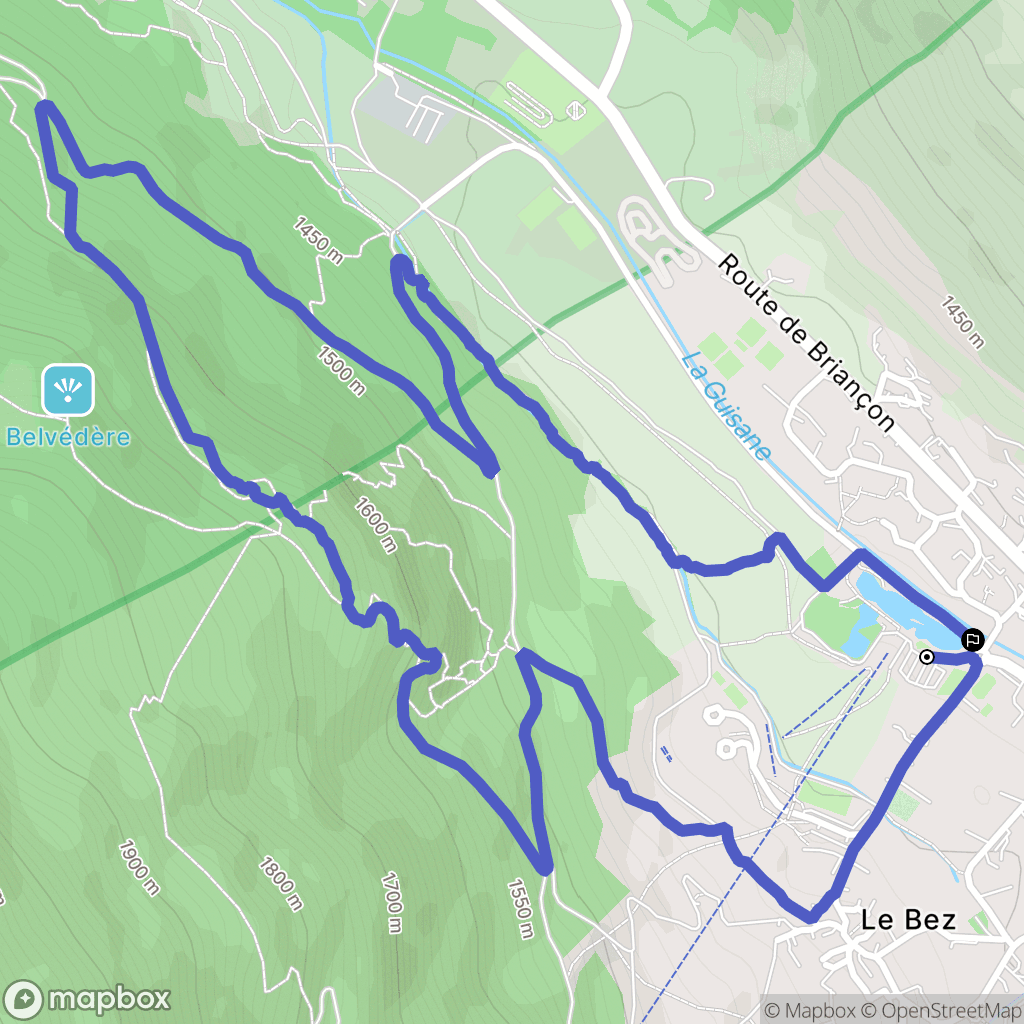 La Salle-les-Alpes : carte du parcours de randonnée - France