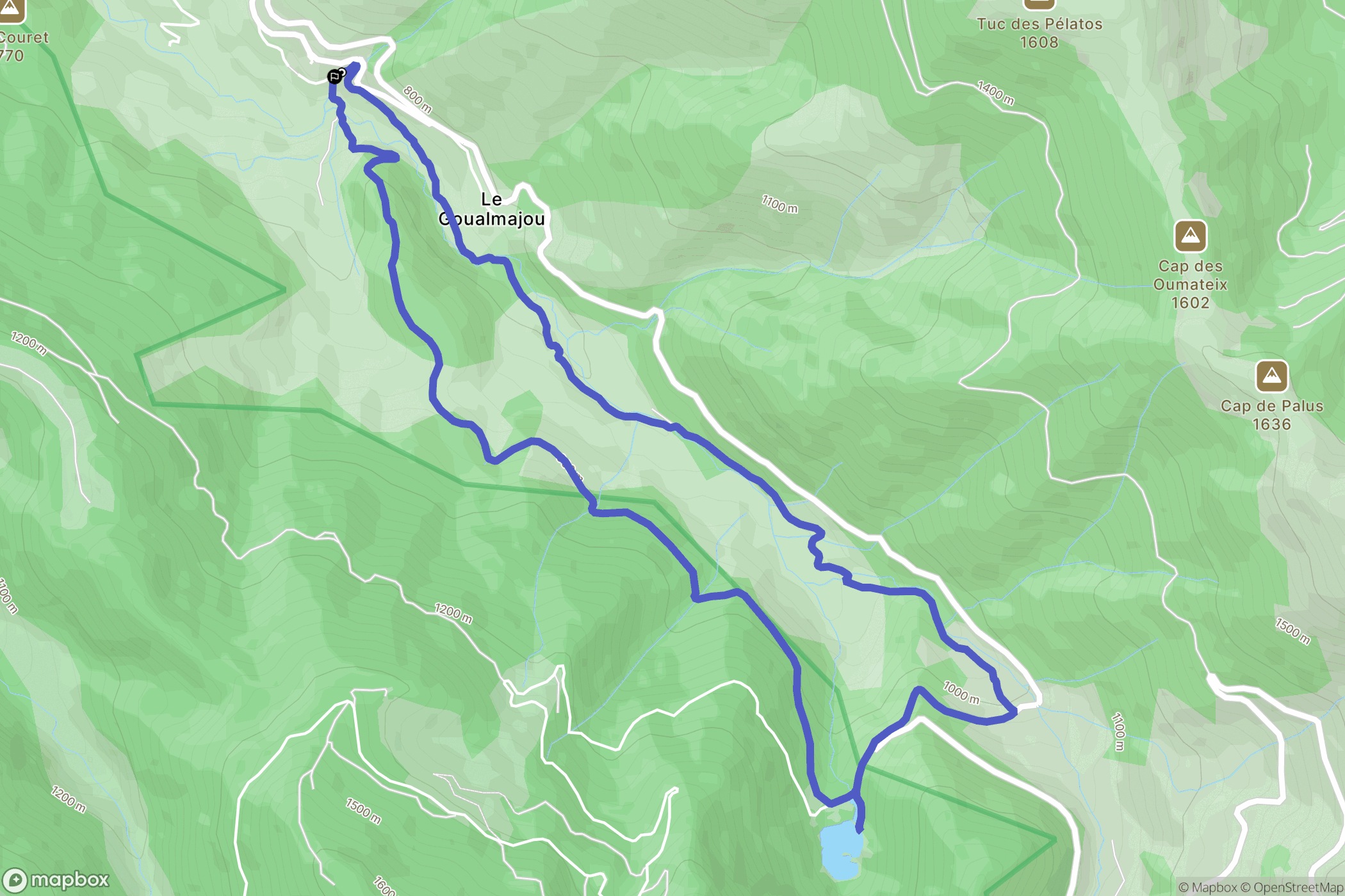 Bethmale : carte du parcours de randonnée - France