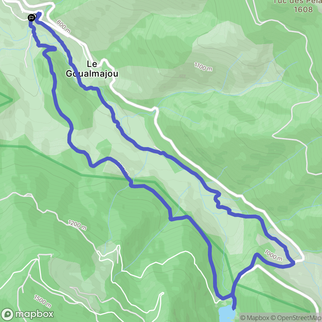 Bethmale : carte du parcours de randonnée - France