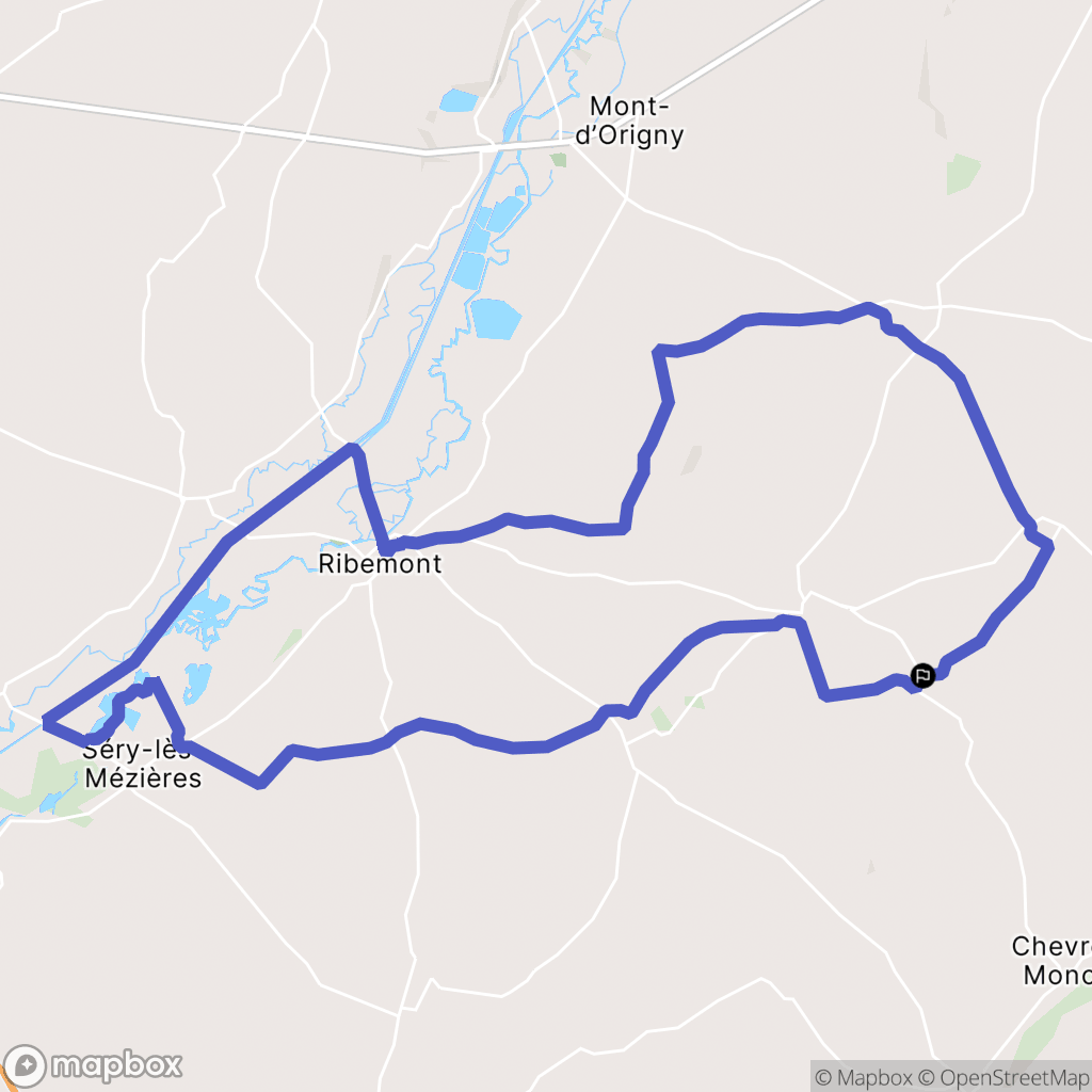 Parpeville : carte du parcours de randonnée - France