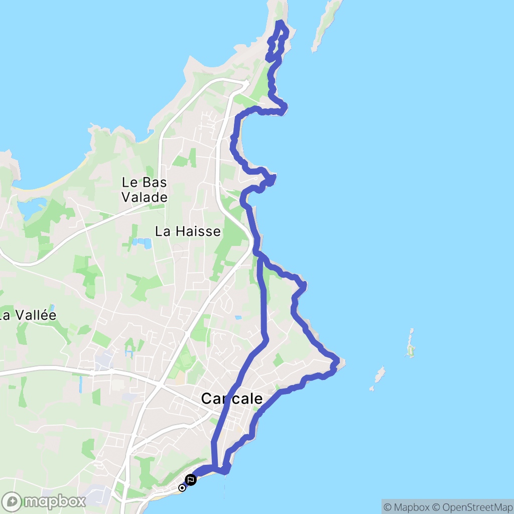 Cancale : carte du parcours de randonnée - France