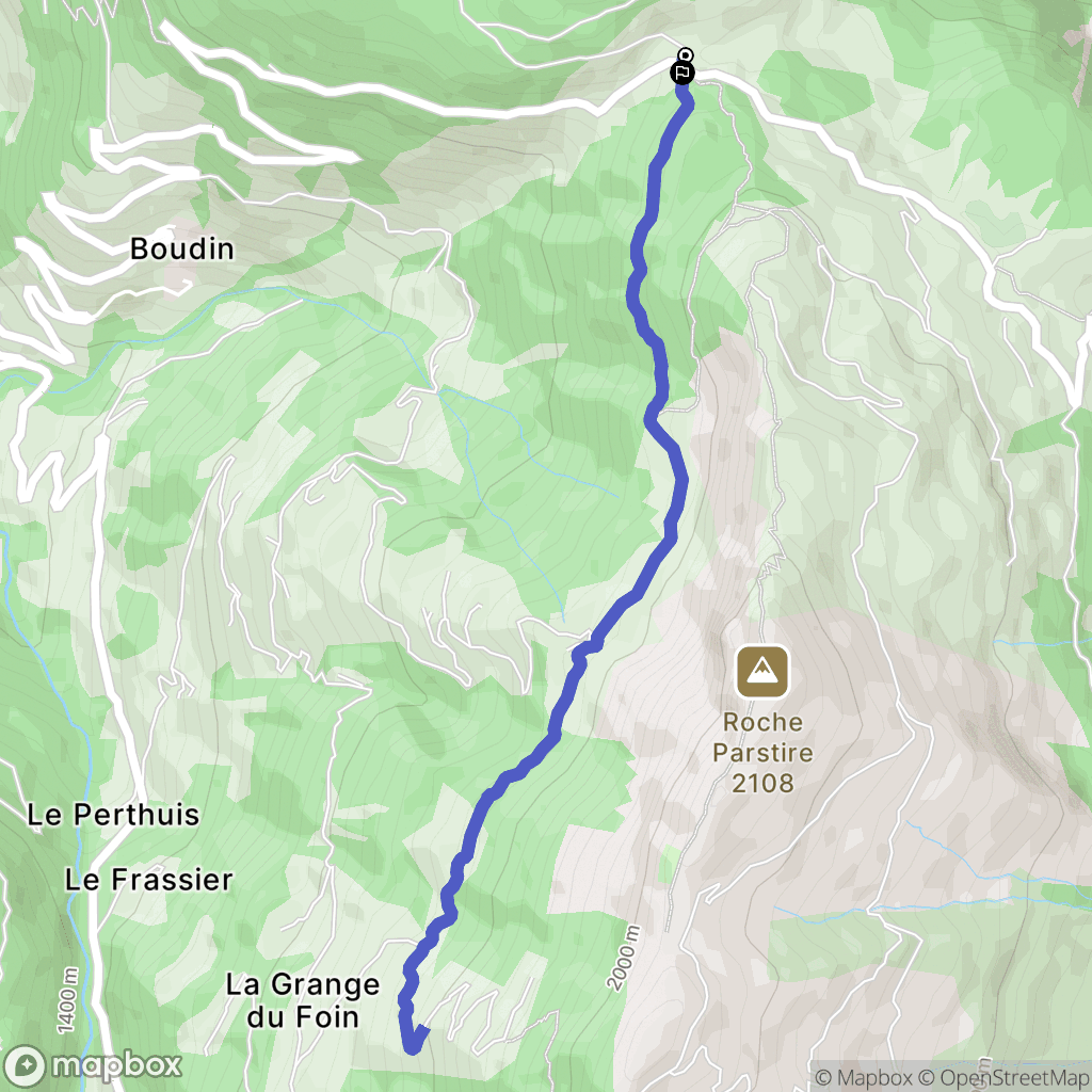 Beaufort : carte du parcours de randonnée - France
