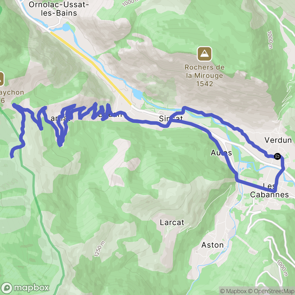 Verdun : carte du parcours de randonnée - France